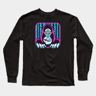 Angry Psychedelic Gorilla Long Sleeve T-Shirt